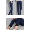 Maiyifu-GJ Women's Winter Warm Fleece Lined Jeans Slim Fit Thermal Pencil Denim Pants Skinny High Waisted Tapered Jean (Dark Blue 2,34) view 2
