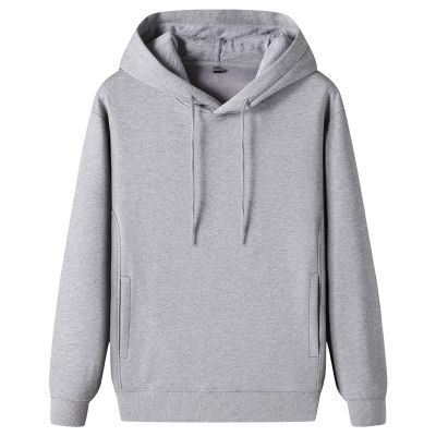 JEsilunmaMY Men's Casual Cotton Hoodies Fall Long Sleeve Crewneck Pullover Sweatshirt Solid Color Loose Sport Jumper Tops (Grey,XX-Large)
