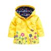 Winter Jacket Girls Hooded Flower Prints Toddler Outwear 1-5Years Old Kids Windproof Warm Winter (Yellow, 18-24 Months) view 1