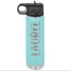 Personalized Water Bottle w/Straw Vacuum Insulated Water Bottles Stainless Steel Sports Water Bottle 40 oz Teal view 1