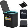 Ann Katy Upgrade XL Portable Toilet for Adults, Extra Large Portable Travel Floding Camping Toilet, Camping Tall Toilets with Lid for Kids Compact Potty for Car,Hiking,Beach,Toilet Storage Stool view 1