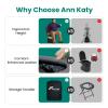 Ann Katy Upgrade XL Portable Toilet for Adults, Extra Large Portable Travel Floding Camping Toilet, Camping Tall Toilets with Lid for Kids Compact Potty for Car,Hiking,Beach,Toilet Storage Stool view 4