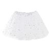 WLLHYF Girl Tutu Skirts,3Layers Tulle Sequin Star Ballet Dance Tutu Skirt Princess Christmas Skirt for Girl Toddler 2-8 Years (White) view 1