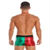 Yeahdor Men's Christmas Underwear Santa Claus Bowtie Low Rise Suspender Thong Holiday Shorts Red&Green XX-Large view 4