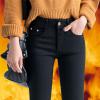 Maiyifu-GJ Women's Winter Warm Fleece Lined Jeans Slim Fit Thermal Pencil Denim Pants Skinny High Waisted Tapered Jean (Black,27) view 3