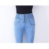 Maiyifu-GJ Women's High Waist Stretch Skinny Jeans Slim Fit 4 Button Denim Pants Solid Color Butt Lifting Jean Trouser (Light Blue,31) view 4