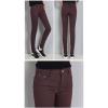 Maiyifu-GJ Women's Winter Warm Fleece Lined Jeans Slim Fit Thermal Pencil Denim Pants Skinny High Waisted Tapered Jean (Brown,26) view 2