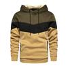 JEsilunmaMY Men's Color Block Hoodies Long Sleeve Pullover Sweatshirt Tops with Pocket Warm Thicken Fleece Casual Jumpers (Green,Medium) view 1