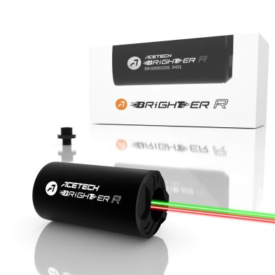 ACETECH Airsoft Pistal/Riffle Tracer Unit Brighter R 14mm CCW Negative Thread with M14- to M11+ Adaptor Glow in The Dark Grean/Red BB LED Lighting Effect