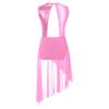 Loyan Girls Sequined Sleeveless Cutout Back Leotard Lyrical Dance Dress for Contemporary Ballet Modern Gymnastic Pink 12 Years view 3