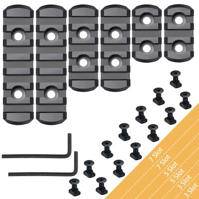 TOCNGAEK Polymer Picatinny Accessory Rail Single Picatinny Rail3 3 5 5 7 7 Slot Black
