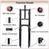 BUCKLOS 26 inch 4.0 Fat Tire Electric Bike Air Suspension Fork, 180mm Travel Spacing Hub 135mm 1 1/8 Straight Tube MTB Manual Lockout 9mm QR Mountain Bike Double Shoulder Ebike Front Forks view 3