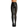 Sxiwei Women's Shimmery 70D Footed Hold Up Pantyhose Tights High Waist Oil Shiny Sheer Stockings Black One Size view 1
