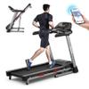 GYMAX Folding Treadmill with 4.75HP, 15% Auto Incline, App Control & Bluetooth Speaker, Portable Self-Standing with Pules Sensor for Home Gym view 1
