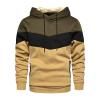 JEsilunmaMY Men's Color Block Hoodies Long Sleeve Pullover Sweatshirt Tops with Pocket Warm Thicken Fleece Casual Jumpers (Green,X-Large) view 1