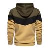 JEsilunmaMY Men's Color Block Hoodies Long Sleeve Pullover Sweatshirt Tops with Pocket Warm Thicken Fleece Casual Jumpers (Green,X-Large) view 2