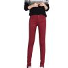 Maiyifu-GJ Women's Winter Warm Fleece Lined Jeans Slim Fit Thermal Pencil Denim Pants Skinny High Waisted Tapered Jean (Red Wine,34) view 1