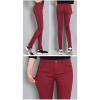 Maiyifu-GJ Women's Winter Warm Fleece Lined Jeans Slim Fit Thermal Pencil Denim Pants Skinny High Waisted Tapered Jean (Red Wine,34) view 2
