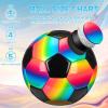 Retisee 2 Pcs Rainbow Soccer Ball with Pump Official Size Indoor Outdoor Soft Inflatable Soccer Sport Gift for Adult for Practice Game Back to School(Classic,Size 4) view 3