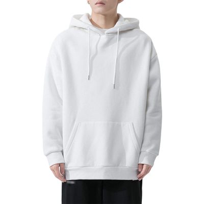 JEsilunmaMY Men's Outdoor Hoodies Long Sleeve Casual Pullover Tops with Pocket Solid Color Loose Sport Jumper Sweatshirt (White,4X-Large)
