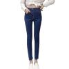Maiyifu-GJ Women's High Waisted Destroyed Raw Hem Jeans Skinny Boyfriend Ankle Denim Pants Casual Slim Pencil Jean Trouser (Dark Blue,30) view 1