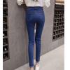 Maiyifu-GJ Women's High Waisted Destroyed Raw Hem Jeans Skinny Boyfriend Ankle Denim Pants Casual Slim Pencil Jean Trouser (Dark Blue,30) view 3