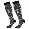 Wusikd Cute Mushrooms Forest Compression Socks for Women and Men Circulation Long Socks for Athletic Running 1 view 1