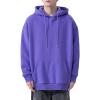 JEsilunmaMY Men's Outdoor Hoodies Long Sleeve Casual Pullover Tops with Pocket Solid Color Loose Sport Jumper Sweatshirt (Purple,Medium) view 1