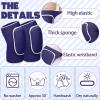 Hungdao 3 Pairs Volleyball Knee Pads for Kids Soft Breathable Brace Non Slip Padded Sponge Knee Support for Girls Boys Dance, Football, Skating, Running, Youth Sports(X-Small,Black, Blue, Gray) view 3