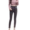 Maiyifu-GJ Women's High Waisted Destroyed Raw Hem Jeans Skinny Boyfriend Ankle Denim Pants Casual Slim Pencil Jean Trouser (Dark Grey,25) view 1