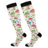 Wusikd Frogs Mushrooms Compression Socks for Women and Men Circulation Long Socks for Athletic Running 1 view 1