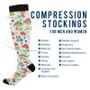 Wusikd Frogs Mushrooms Compression Socks for Women and Men Circulation Long Socks for Athletic Running 1 view 4