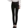 Maiyifu-GJ Women's High Waisted Destroyed Raw Hem Jeans Skinny Boyfriend Ankle Denim Pants Casual Slim Pencil Jean Trouser (Black,28) view 1