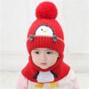 Kids Winter Hat and Scarf Set, Penguin Pattern Warm Wool Beanie Hat and Scarf for Infant Toddler Boy Girl 1-4 Years Old view 4