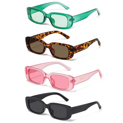 JASPIN Rectangle Sunglasses for Women Men Trendy Y2k Retro 90s Sun Glasses UV Protection Cool Square Frame