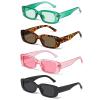 JASPIN Rectangle Sunglasses for Women Men Trendy Y2k Retro 90s Sun Glasses UV Protection Cool Square Frame view 1