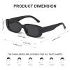 JASPIN Rectangle Sunglasses for Women Men Trendy Y2k Retro 90s Sun Glasses UV Protection Cool Square Frame view 3