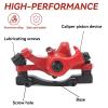 HERCHR Mechanical Disc Brake Set, Front and Rear Bicycle Bike Disc Brake Calipers Compatible with 160mm Rotor Mounting Adapter MTB Bike Cycling Bicycle Caliper Accessories(red) view 4