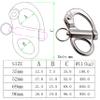 2/4 Pcs Marine 316 Stainless Steel Fixed Eye Snap Shackle, Quick Release Boat Anchor Chain Eye Jaw Swivel Stainless Snap Shackle Hook (4, 69mm) view 4