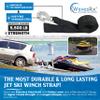 WavesRx 2"x12' Jet Ski Trailer Winch Strap with SS Hook + Ceramic Sealant Spray Wax (AquaShield) I Secure Retrieval, Launching & Transporting of Your PWC + Ultra Slick Hydrophobic Coating with Silicon view 4