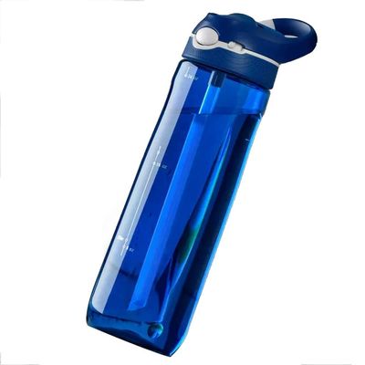 PAIFA Sports-Water-Bottles Large Capacity Sports Water CupCup with StrawWater Bottle with Carrying HandleMen's and Women's FitnessBPA-FreeGym and Outdoor (Color : Blue, Size : 600ML)