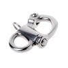 2/4 Pcs Marine 316 Stainless Steel Fixed Eye Snap Shackle, Quick Release Boat Anchor Chain Eye Jaw Swivel Stainless Snap Shackle Hook (2, 52mm) view 2