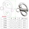 2/4 Pcs Marine 316 Stainless Steel Fixed Eye Snap Shackle, Quick Release Boat Anchor Chain Eye Jaw Swivel Stainless Snap Shackle Hook (2, 52mm) view 4