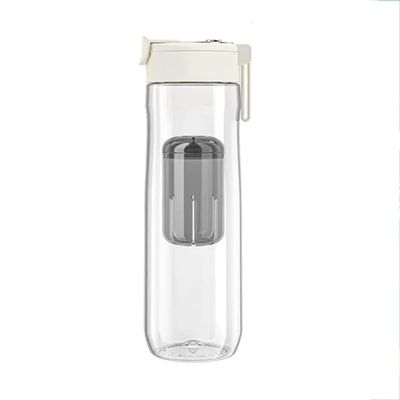 PAIFA Sports-Water-Bottles Outdoor Sports Water Cup, Water Bottle with Handle, Magnetic Cap Water Cup with Independent Tea Warehouse, Fitness Portable Water Bottle (Color : White, Size : 800ml)