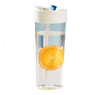 PAIFA Sports-Water-Bottles 650ML Straw Cup, Summer Portable Coffee Cup, Easy to Clean, Suitable for Sports, Travel, Office, Home (Color : White, Size : 650ml)