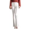 Maiyifu-GJ Women's High Waist Ankle Flare Denim Jeans Skinny Bell Bottom Pencil Denim Pants Destroyed Raw Hem Jean Trousers (White,31) view 1