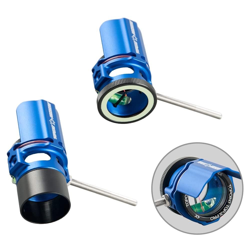ZSHJGJR Archery Bow Sight Compound Bow Scope Sight Single Pin 0.019" Optical Fiber 2X 4X 6X 8X Lens Optical Fiber Sight for Hunting Shooting Accessory (Blue, 4X)