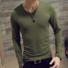 Hedmy Mens Long Sleeves Crew Neck Thermal Underwear Slim Fit Undershirt Base Layer Pullover Shirt Army Green X-Large view 2