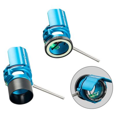 ZSHJGJR Archery Bow Sight Compound Bow Scope Sight Single Pin 0.019" Optical Fiber 2X 4X 6X 8X Lens Optical Fiber Sight for Hunting Shooting Accessory (Lake Blue, 2X)