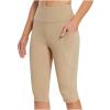 Capri Leggings for Women Knee Length High Waisted Yoga Pants Casual Summer Workout Exercise Bike Shorts with Pockets view 2